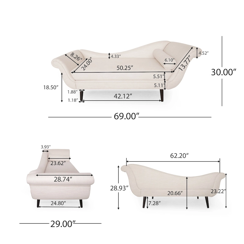 Calvert Upholstered Chaise Lounge by Christopher Knight Home