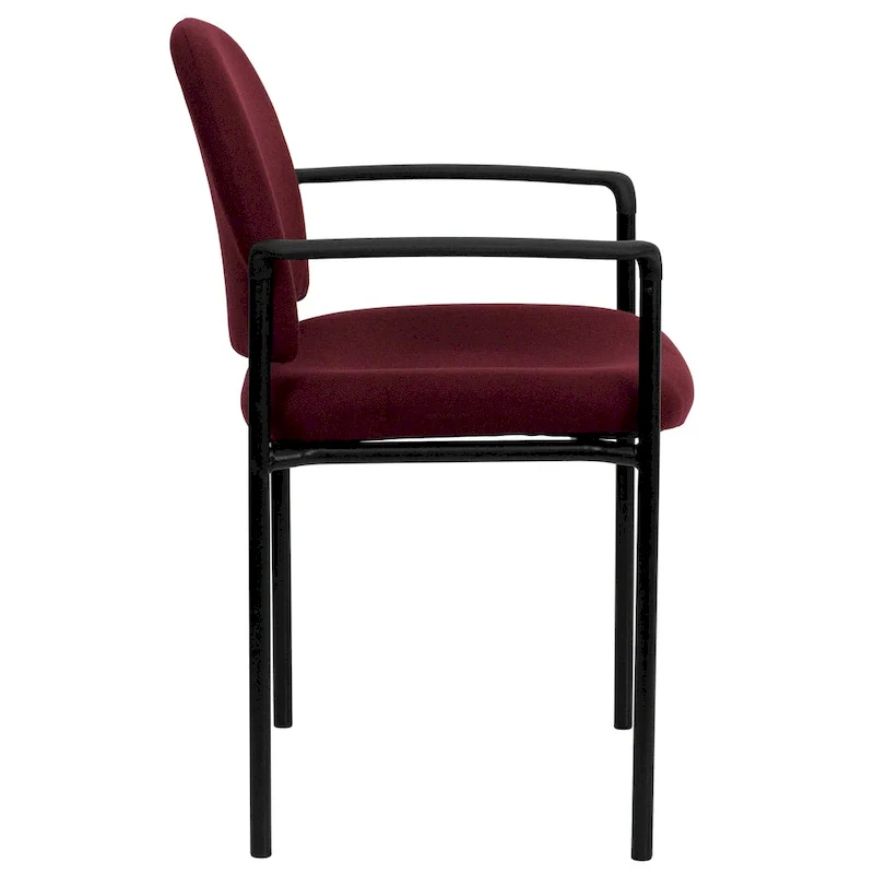 Stackable Steel Reception Chair with Arms - Padded Seat (Single)