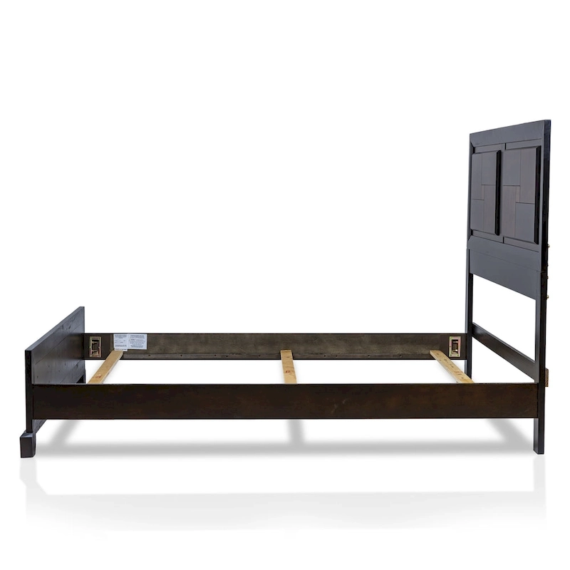 Jupa Transitional Walnut Wood 2-Piece Panel Bedroom Set by Furniture of America