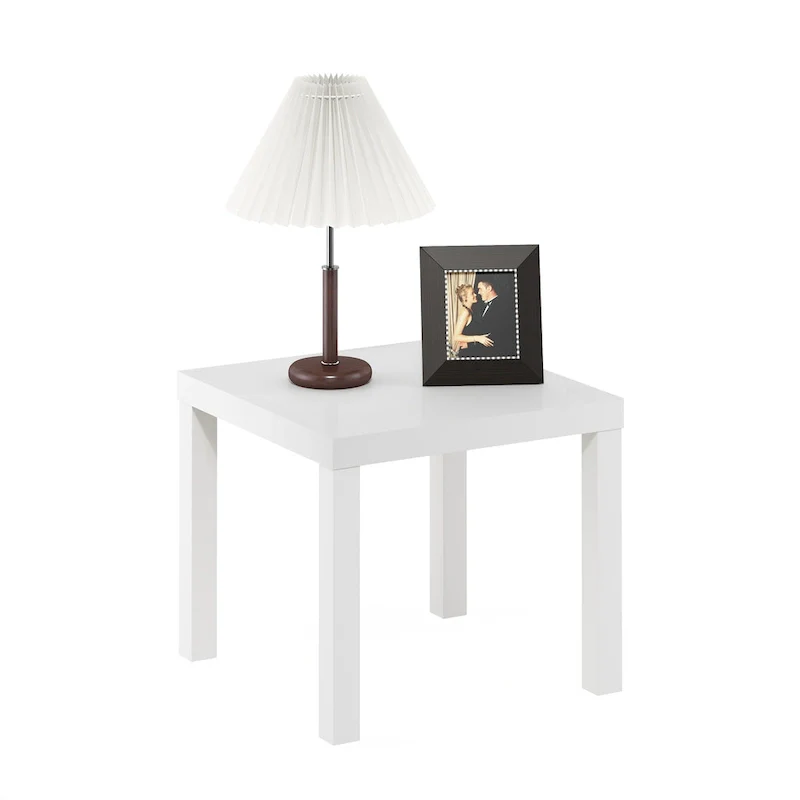 Classic Homey Square Side Table, Black