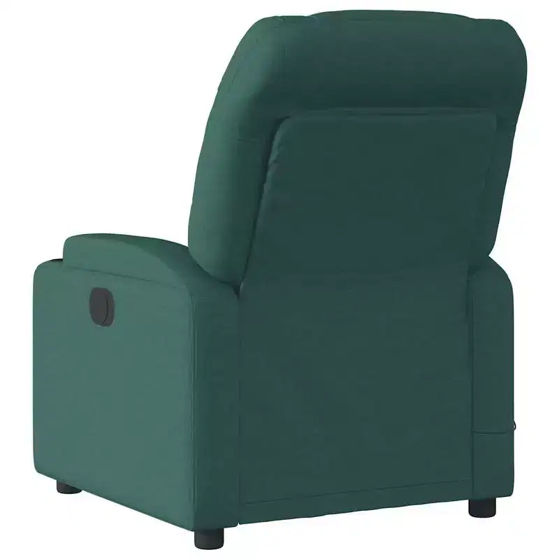 vidaXL Dark Gray Fabric Recliner Chair - 6-Point Vibration Massage, Adjustable Backrest & Footrest - Gray
