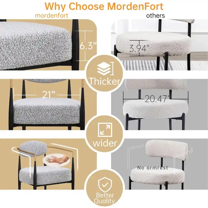 Mid-Century Armchair - Velvet/Faux Leather, Iron Frame, 24W x 30.5H, Single Seat, 330 lbs Capacity