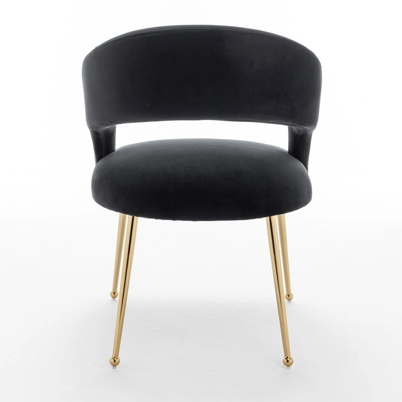 SEYNAR Mid Century Modern Velvet Upolstered Open-Back Dining Chair Set of 4