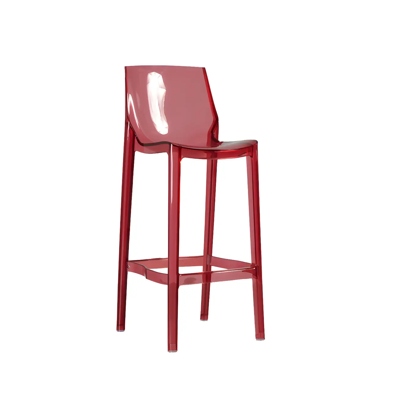 Modern Acrylic Vibrant Durable Colourful Sleek Bar Stool