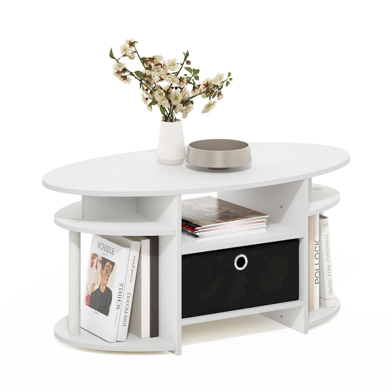 FURINNO JAYA Simple Design Oval Coffee Table