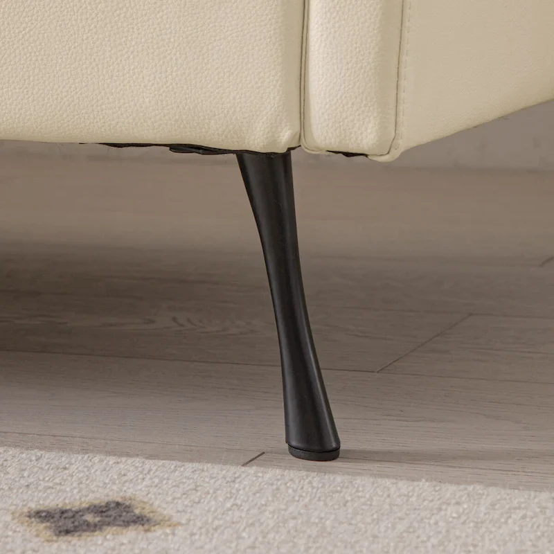 Modern L-Shaped Sofa Couch with Convertible Ottoman