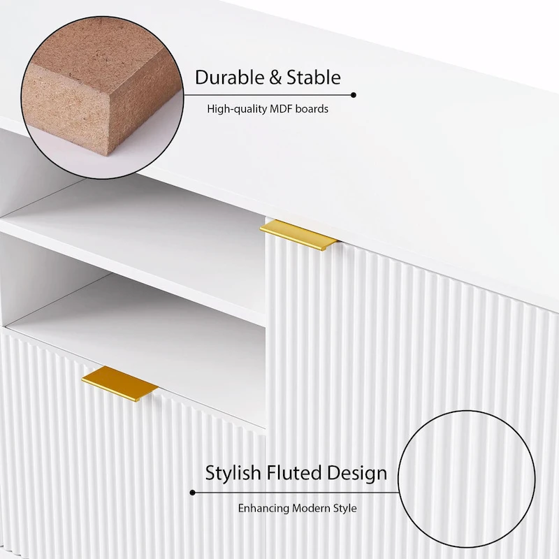 4-Piece Entertainment Wall Unit with 13 Shelves, 8 Drawers, and 2 Cabinets