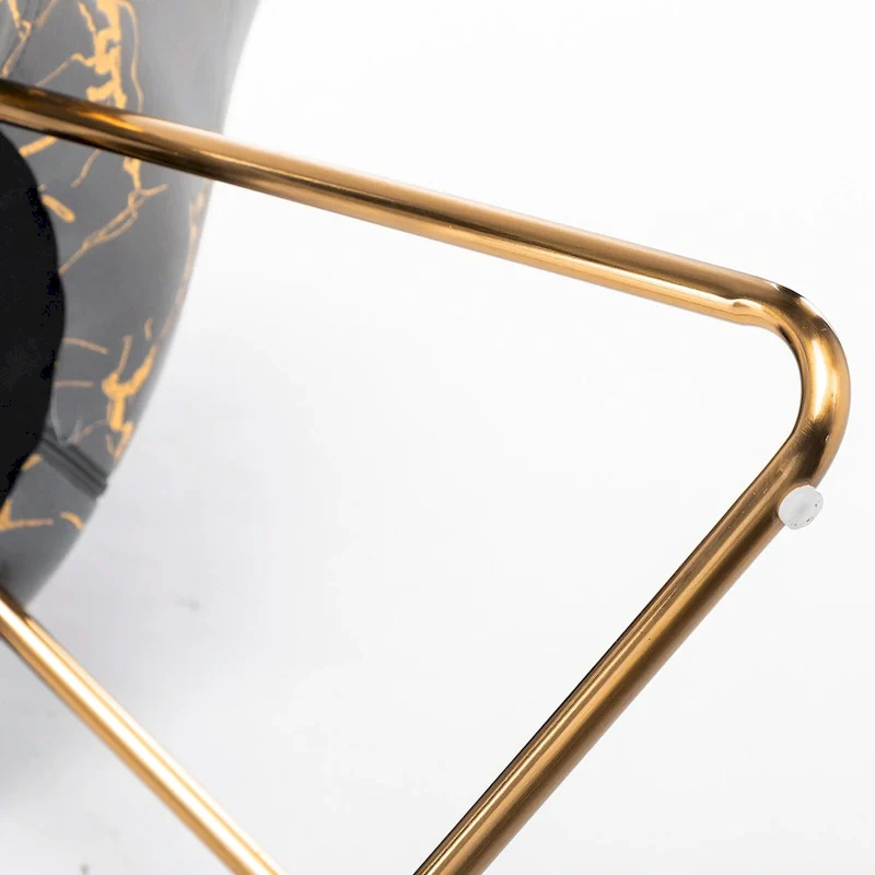 Modern Bronzing Velvet Upholstered Accent Chair Vanity Leisure Chair