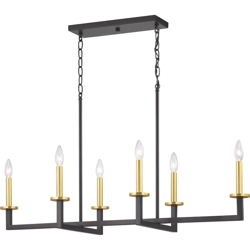 Blakely Collection 6-Light Graphite Modern Chandelier Light