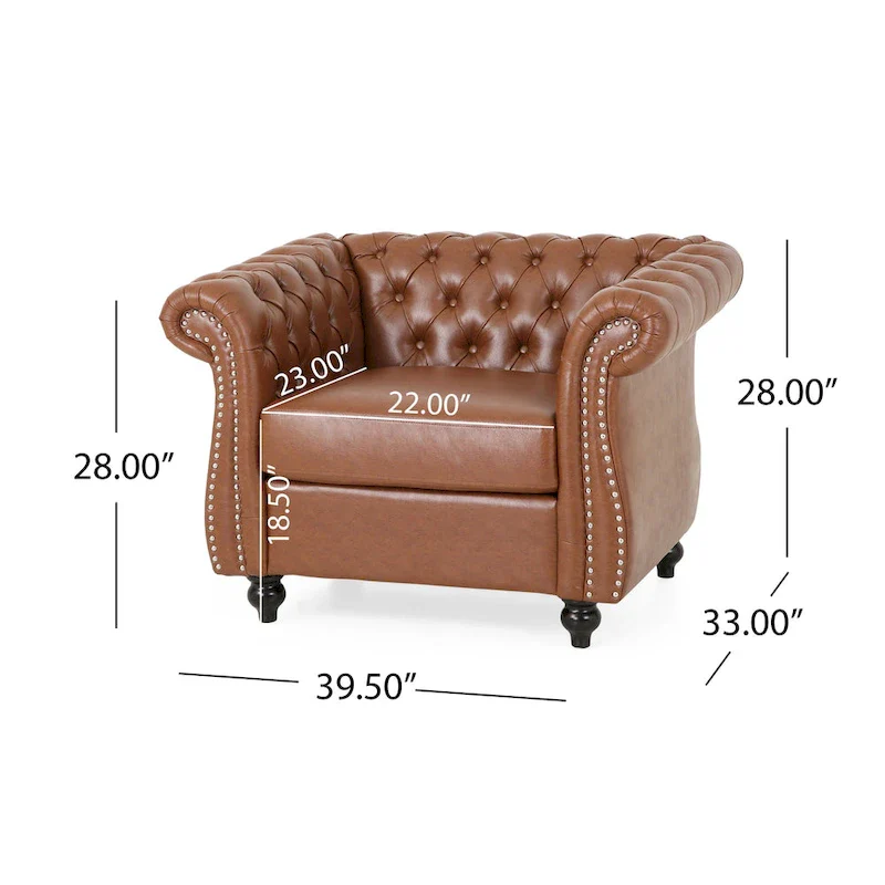 Silverdale Traditional Chesterfield Club Chair by Christopher Knight Home