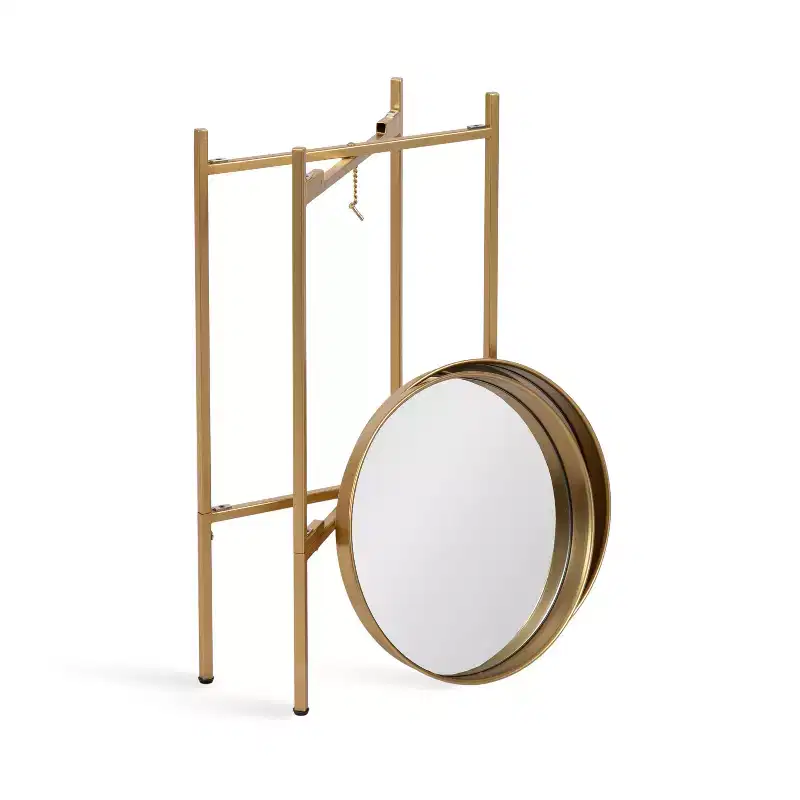 Round 2-Tier Metal Foldable Tray Table