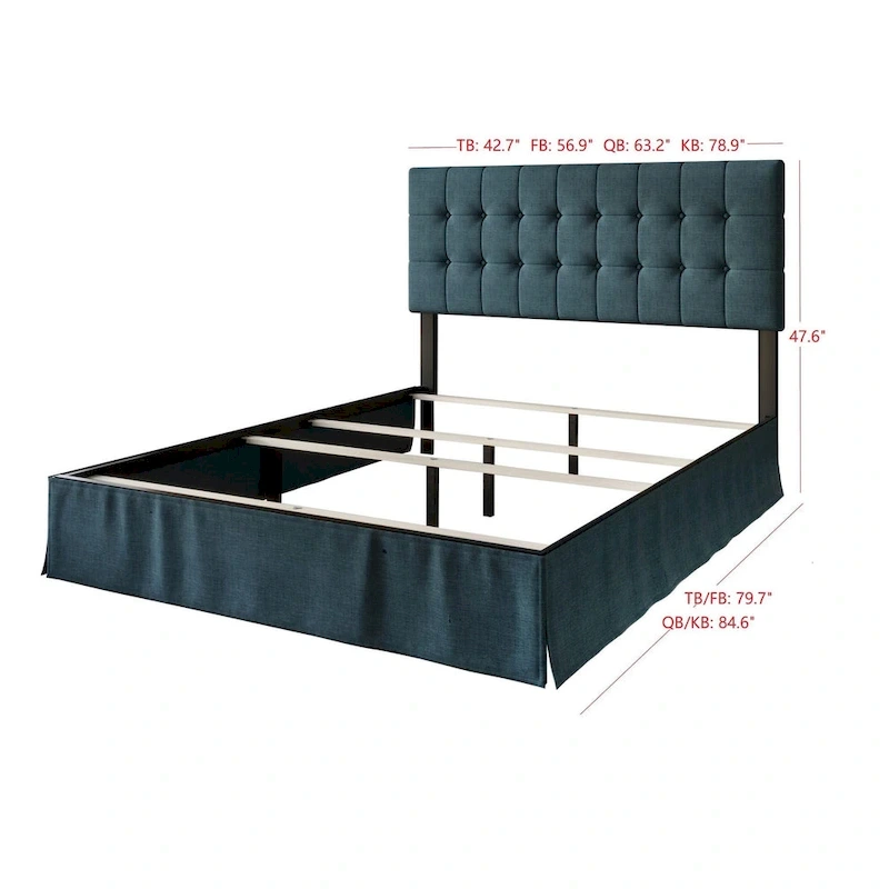 Larry Tufted Upholstered Panel Bed