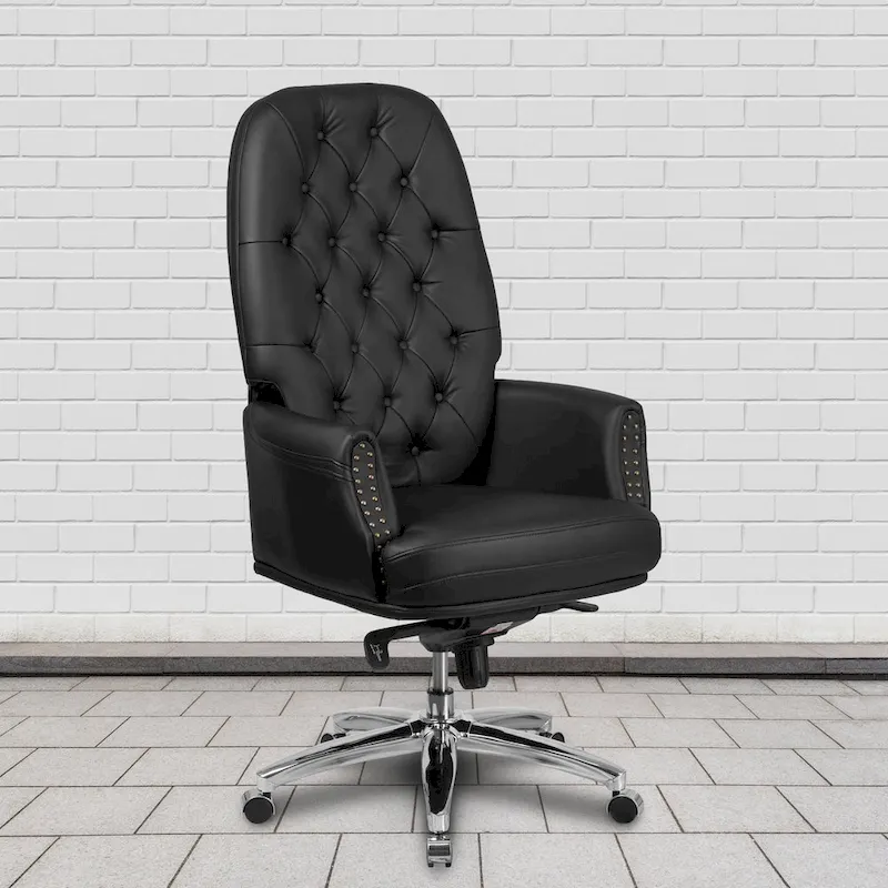 High Back Tufted LeatherSoft Executive Swivel Ergonomic Office Chair