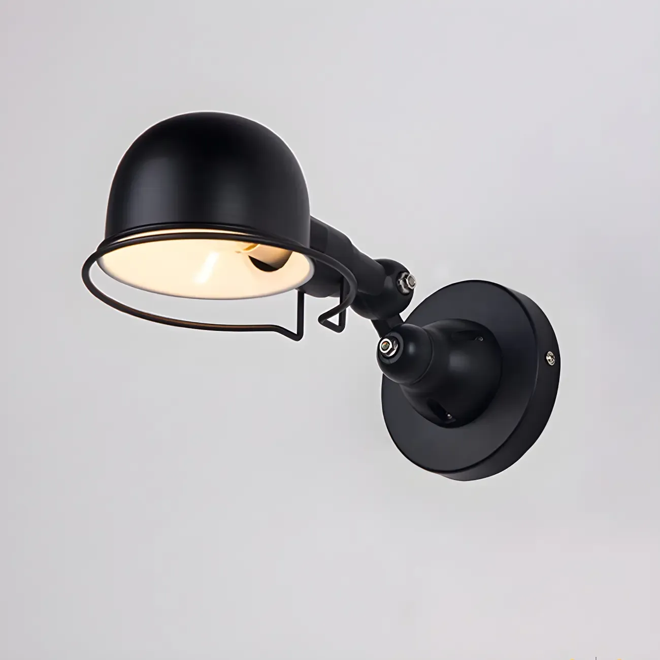 Industrial Black Dome 12“ Adjustable Arm Wall Sconce
