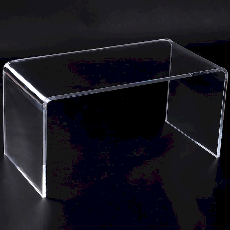 HomCom 32 Long Rectangle All Acrylic 20mm Thick Waterfall Coffee Table, Clear