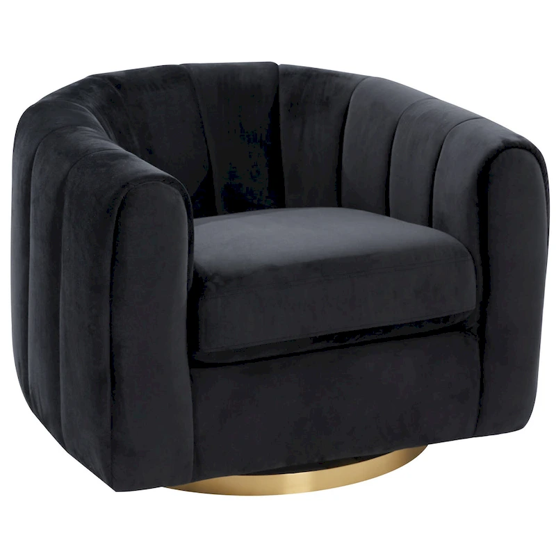 Cardiff Mid Century Modern Comfy Swivel Accent Chair