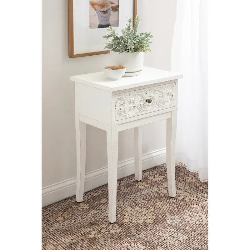 Kate and Laurel Cassetta Wood Side Table