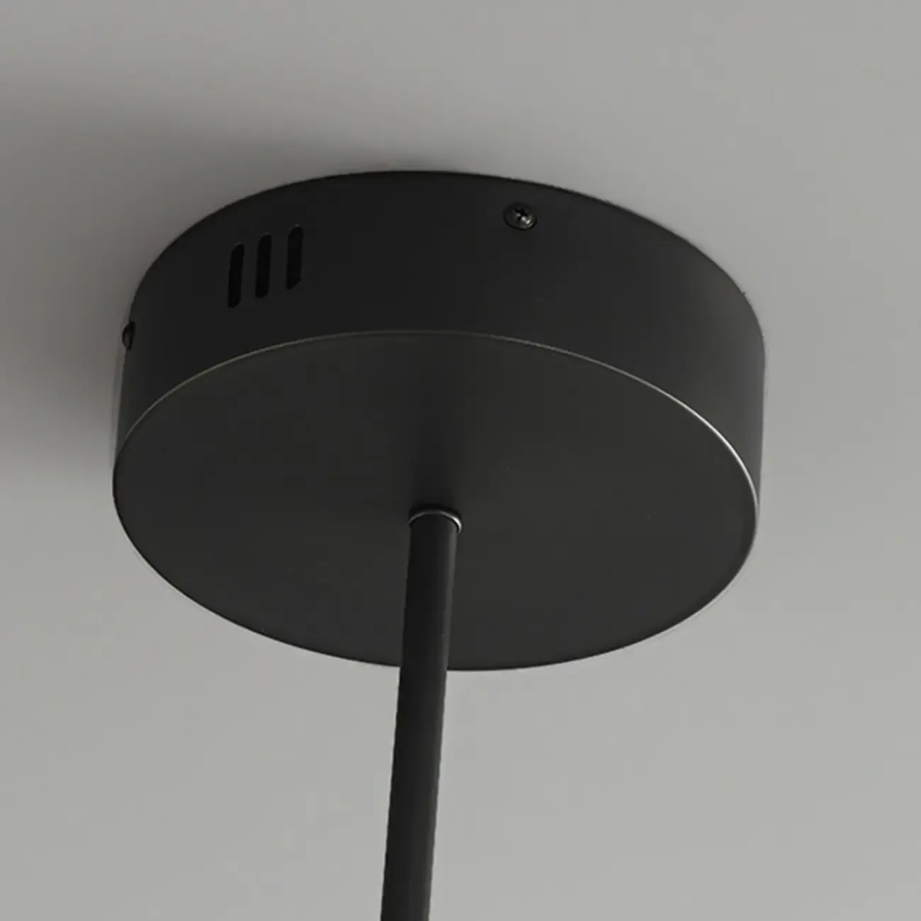 Geometric Adjustable Black Metal Clear Glass Chandelier