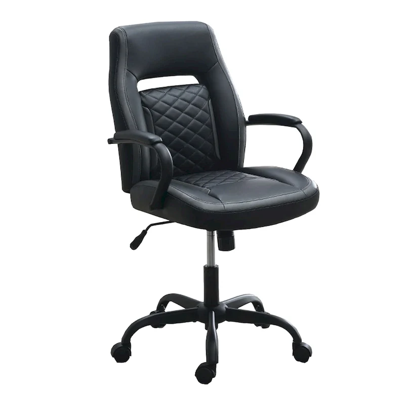 Upholstered Office Chair with Padded Armrests