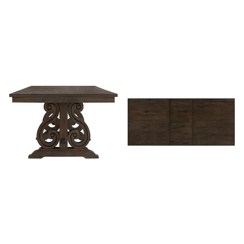 Vikos Wood Extendable Dining Table - Brown