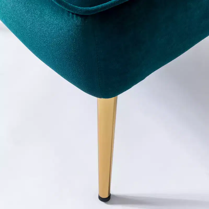 Quentin Velvet Accent Side Chair with Padded Seat Set of 2 | Karat Home
