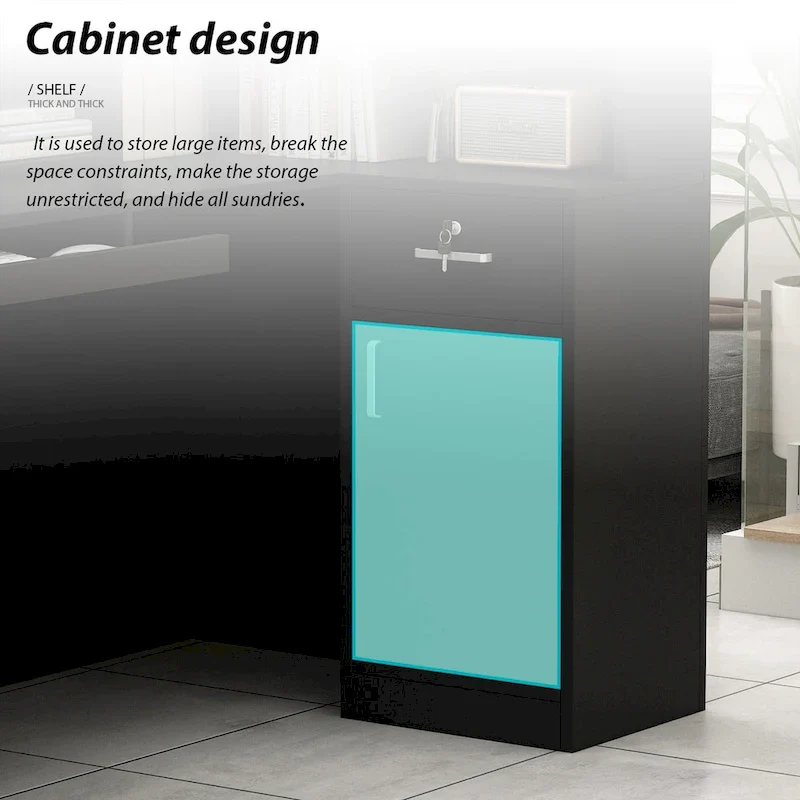 L-Shape Wood Reception Desk Office Computer Desk