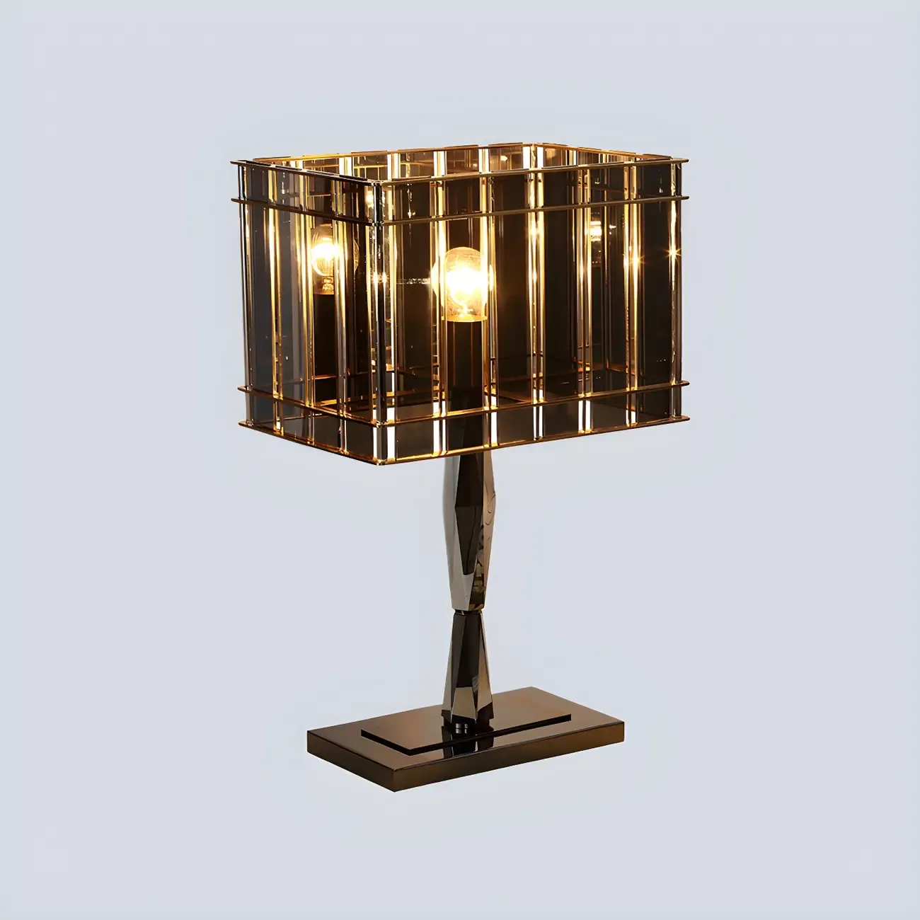 Crystal Rectangular LED Night Table Lamp