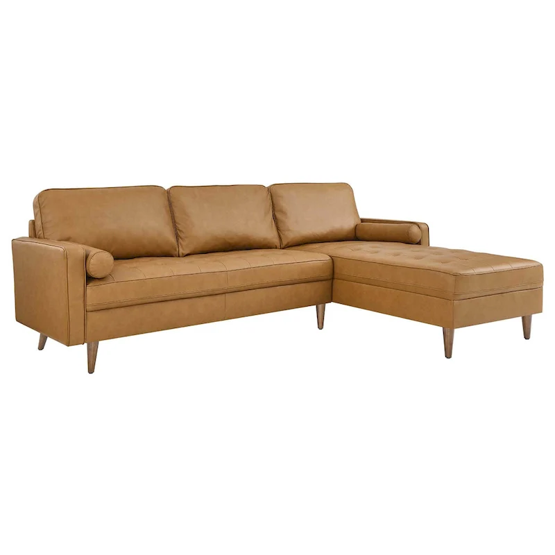 Valour 98 Leather Sectional Sofa