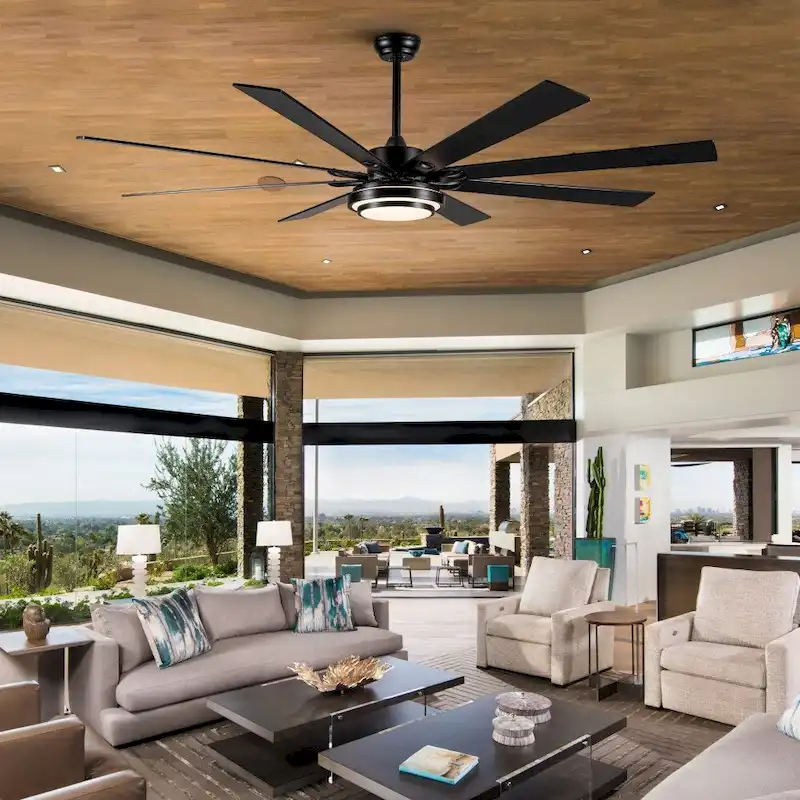 72 in.W Integrated LED Smart Ceiling Fan with Remote Control