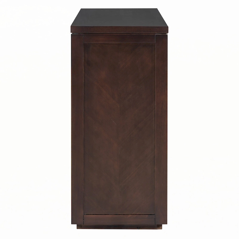 55 Rustic Wooden Entryway Console Table(Espresso)