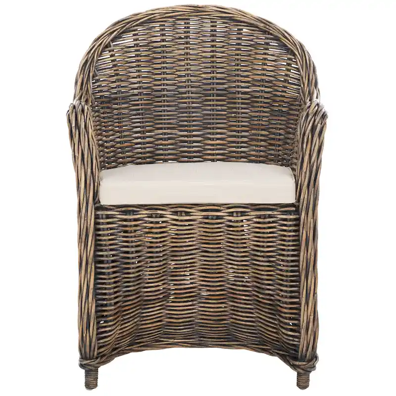 SAFAVIEH Sinja Yellow Rattan Club Chair - 24 x 26 x 35 - 24Wx26Dx35H