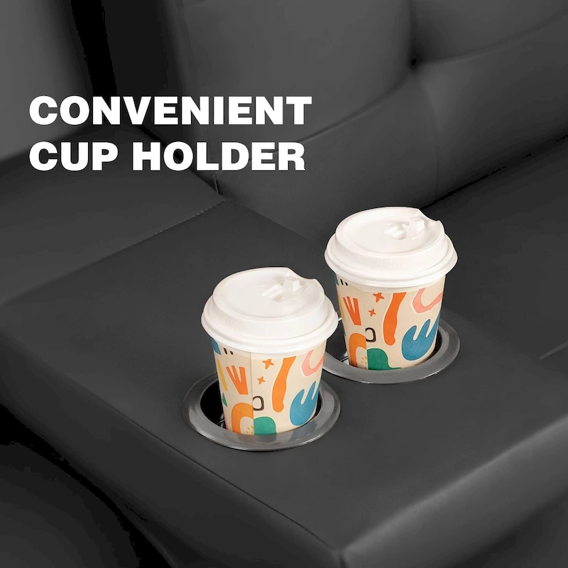 Homall Futon Sofa Bed Convertible Lounge Couch Sofa with Cupholders & Pillows