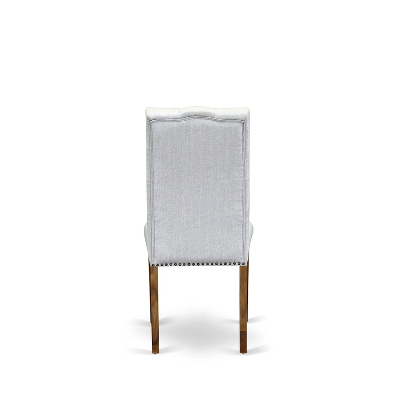 East West Furniture 11 Piece Kitchen Table Set- a Dining Table and 10 Linen Fabric Parson Chairs(Finish Options)