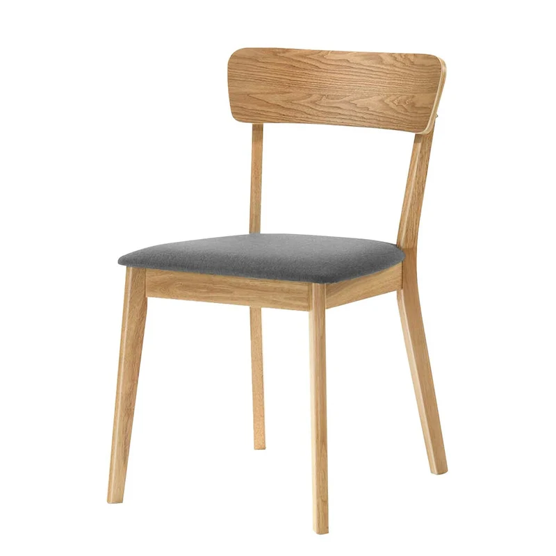 Dining Chair Set Of 2, Solid Rubberwood Foam Upholstery Cushion Seat Wooden Ladder Back Side Chairs