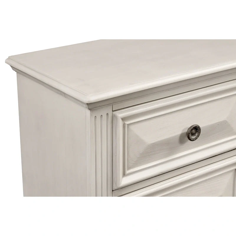 Renova Distressed Parchment Wood 5-piece Bedroom Set