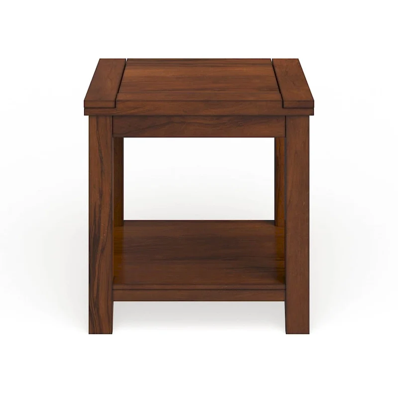 Llat Transitional Cherry 24-inch Solid Wood 1-Shelf Side Table by Furniture of America