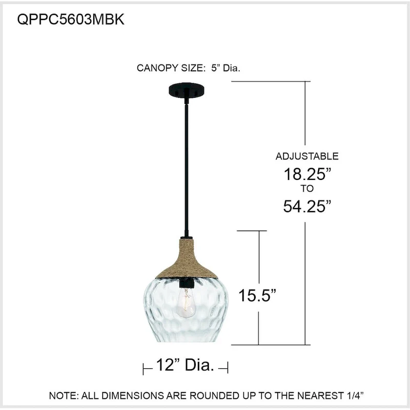 Royer 1-Light Matte Black Mini Pendant - Matte Black
