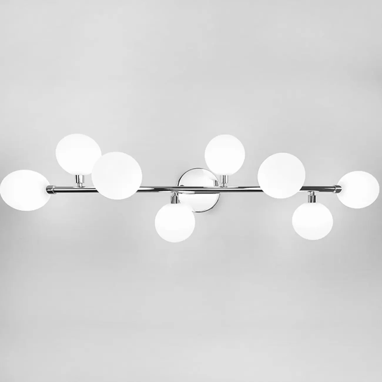 5-Light White Modern Resin Globe Bathroom Vanity Light