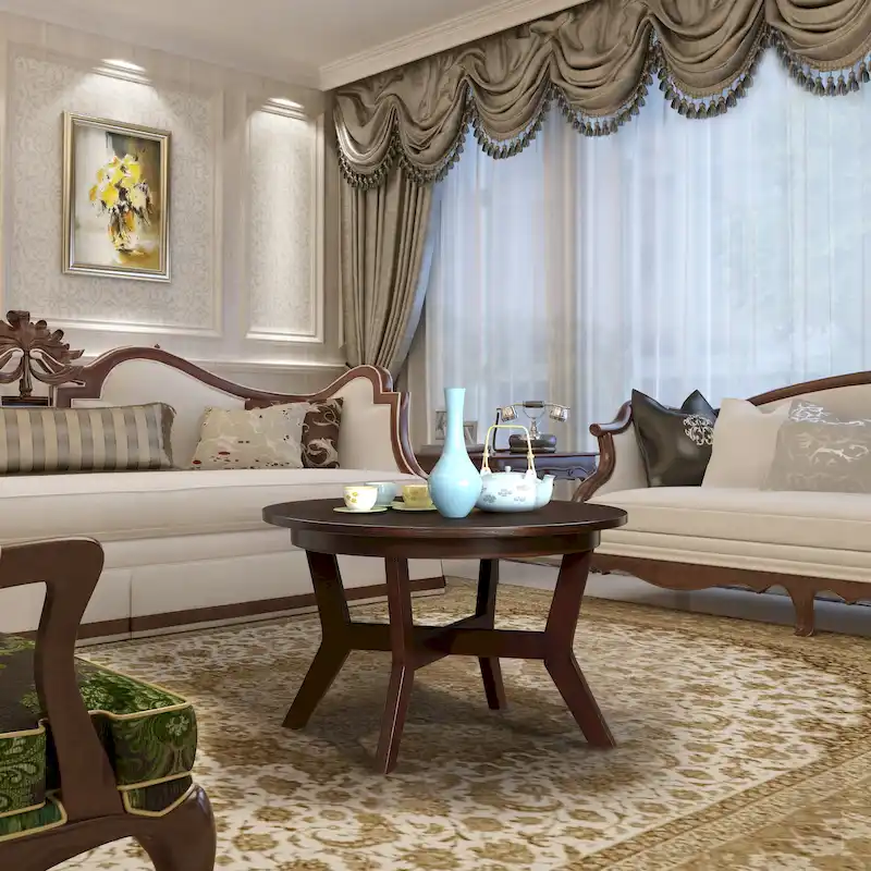 32inch Wood Round Coffee Table