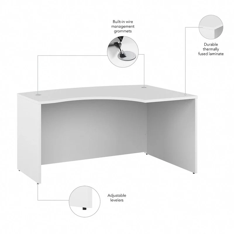 Studio C 60W Right Handed L-Bow Desk Shell by Bush Business Furniture