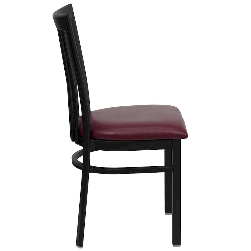School House Back Metal Restaurant Chair - 17.25