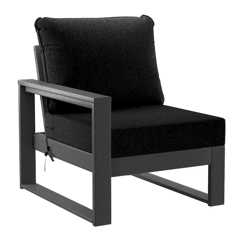 Polytrends Endless Patio 5-Piece Deep Seating Set with Ottoman with Gray Frame