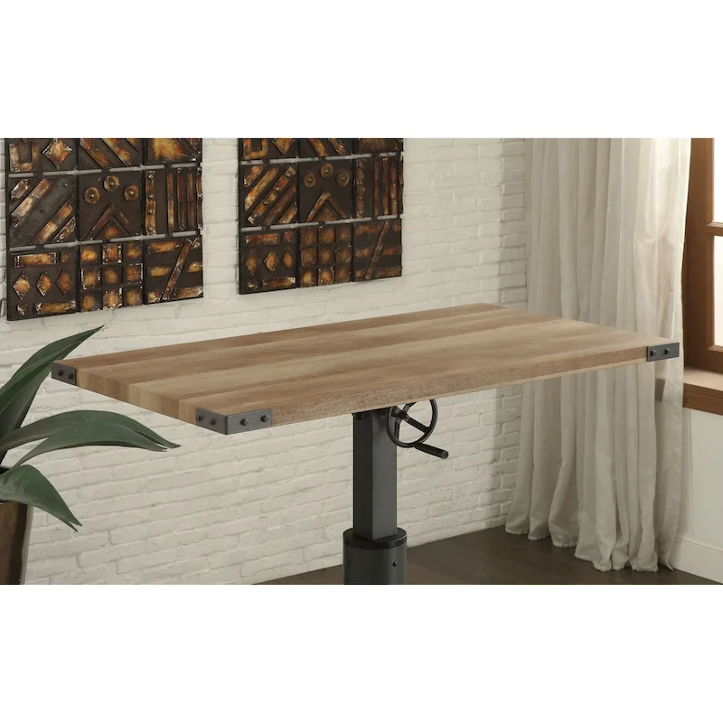 Furniture of America Kic Industrial Black 49-in Adjustable Standing Desk