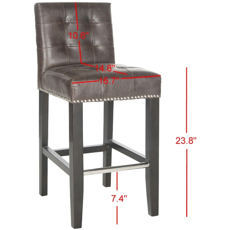 SAFAVIEH Lashunda 24-inch Counter Stool - 16.7  W x 20.1  L x 34.4  H - 17Wx20Dx34H