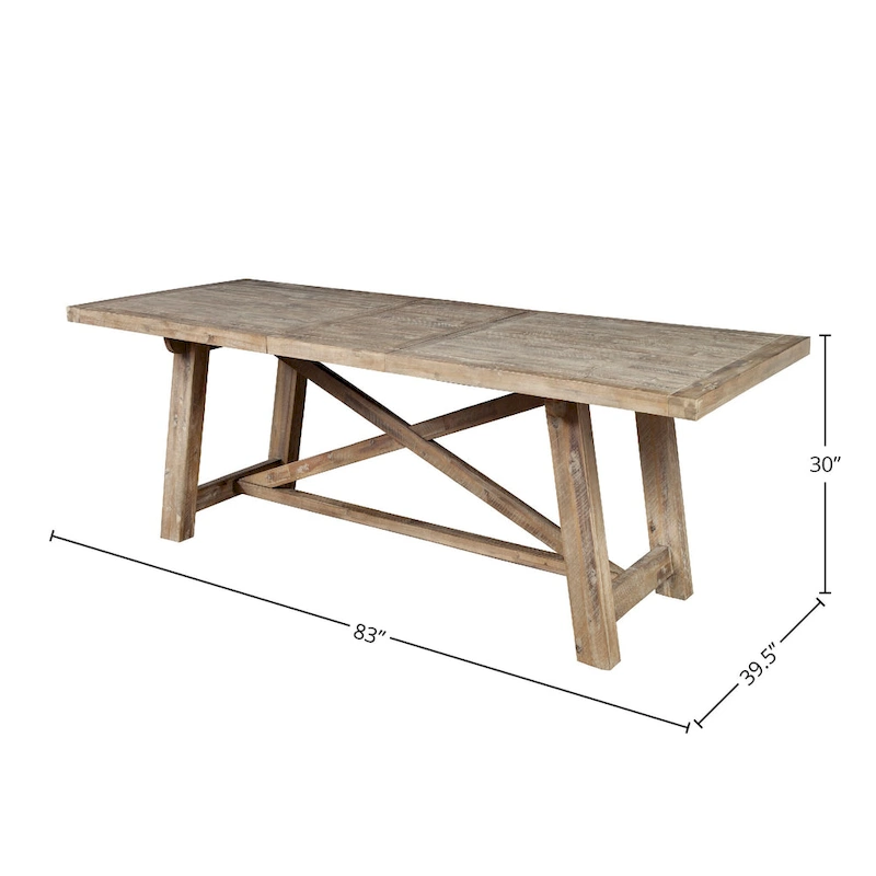 Newberry Extension Dining Table, Weathered Natural