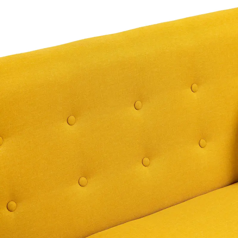 Linen Modern Tufted Loveseat Upholstered Sofa