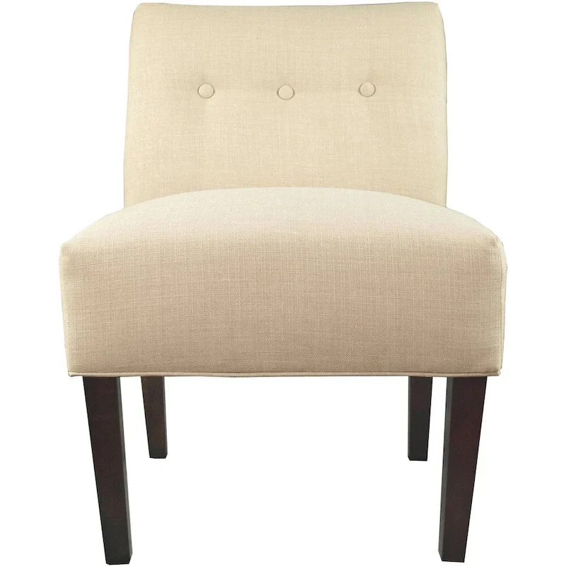 Button Tufted Ikat Accent Chair