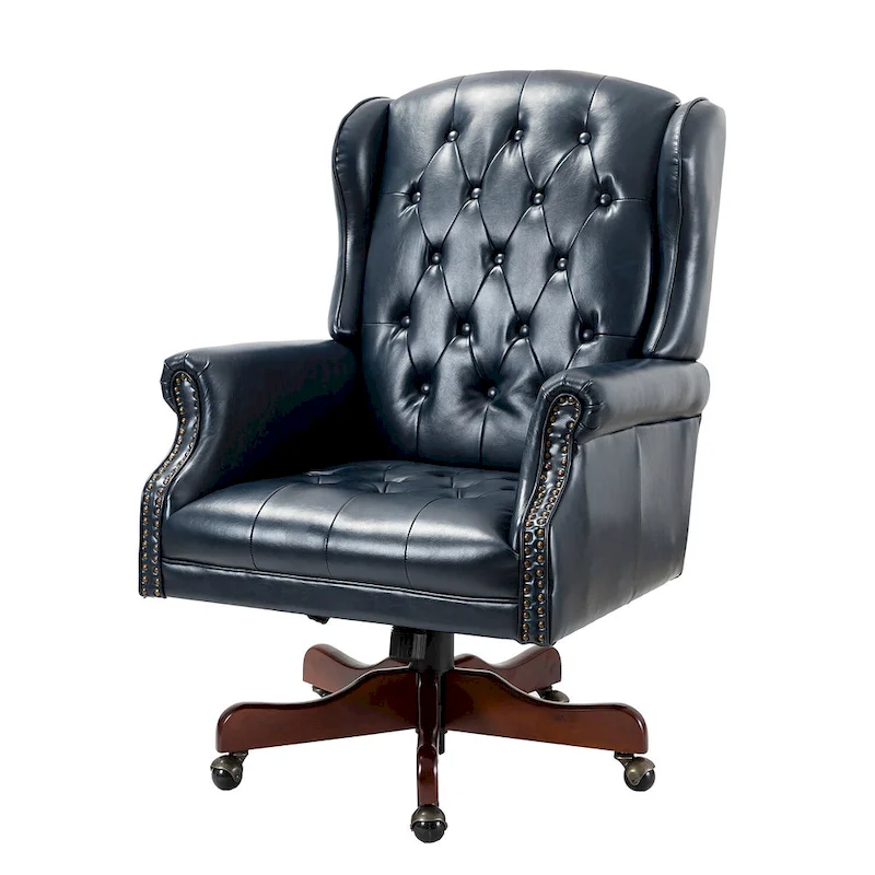 Maximiliano Modern Swivel Executive Chair with Tufted Back by HULALA HOME
