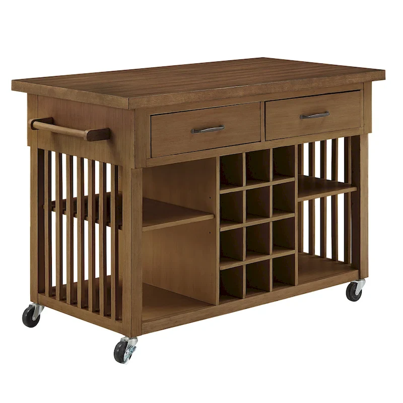 Eleanor Kitchen Island with Wine Rack by iNSPIRE Q Classic