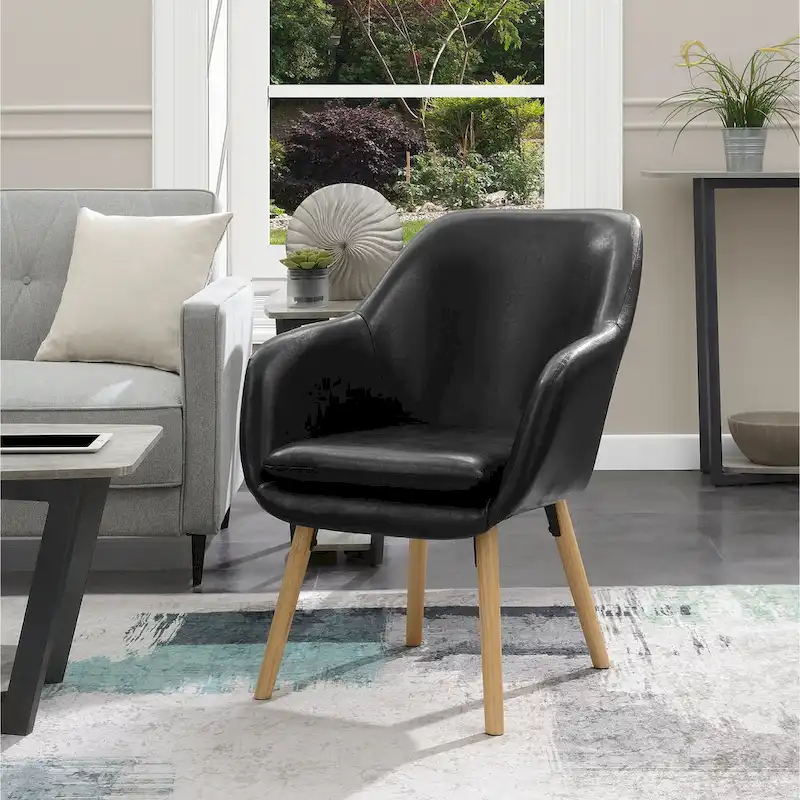 Convenience Concepts Take a Seat Charlotte Wingback Upholstered Accent Armchair